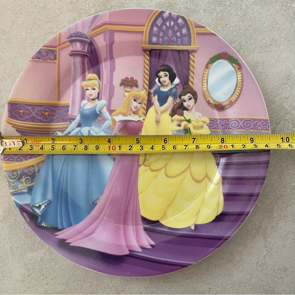 Disney Princess Plate Pink Blue Yellow - Picture 3 of 3